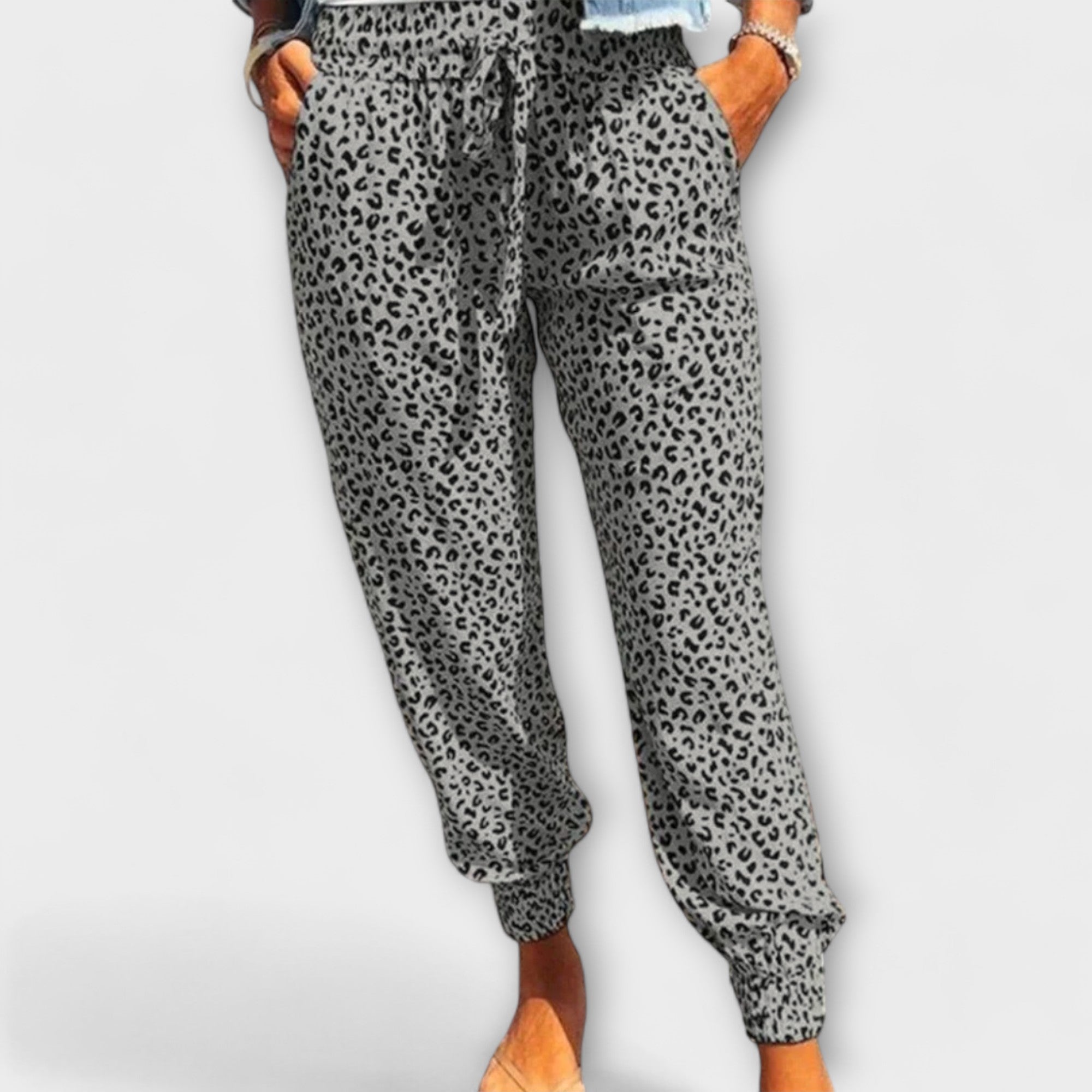 Feli – Pantalon léopard à jambes larges