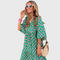 Fleur | Robe longue décontractée à volants et manches kimono
