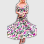 Florendra | Robe longue fleurie à col en V