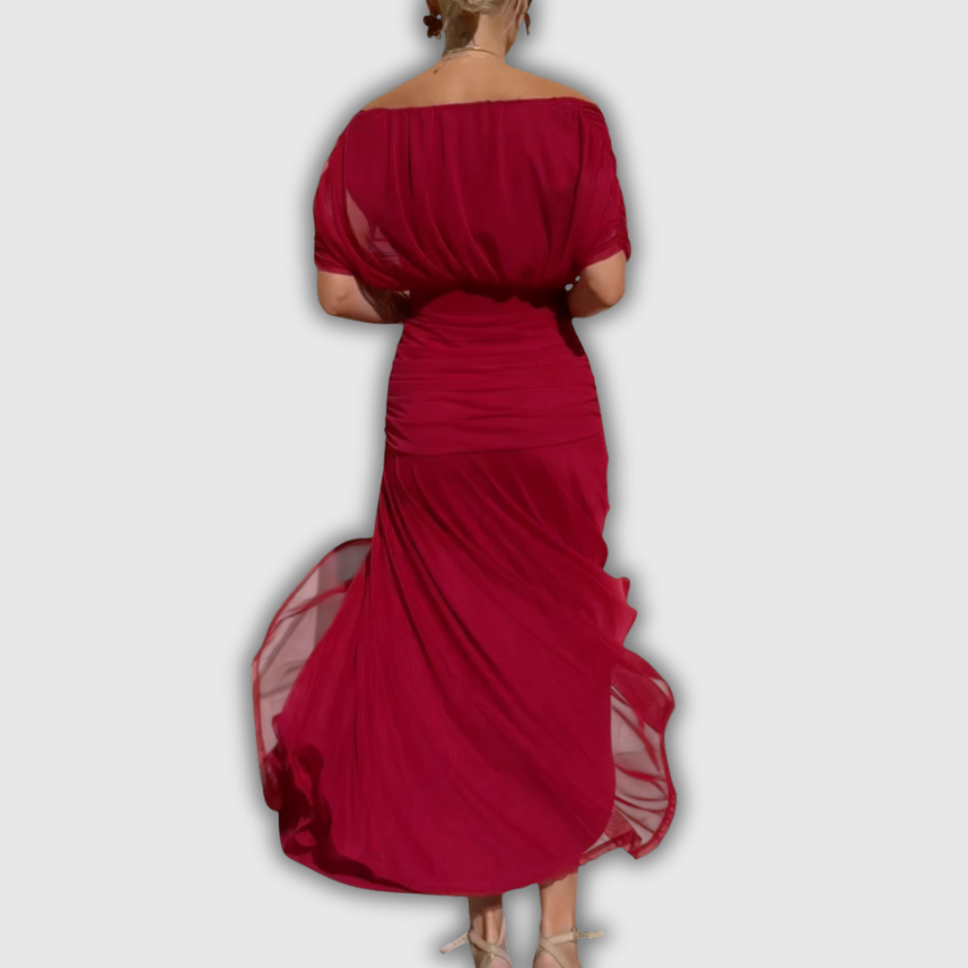 Florendra | Robe longue fleurie à col en V