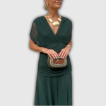 Florendra | Robe longue fleurie à col en V