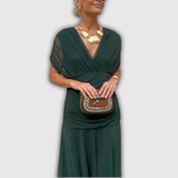 Florendra | Robe longue fleurie à col en V