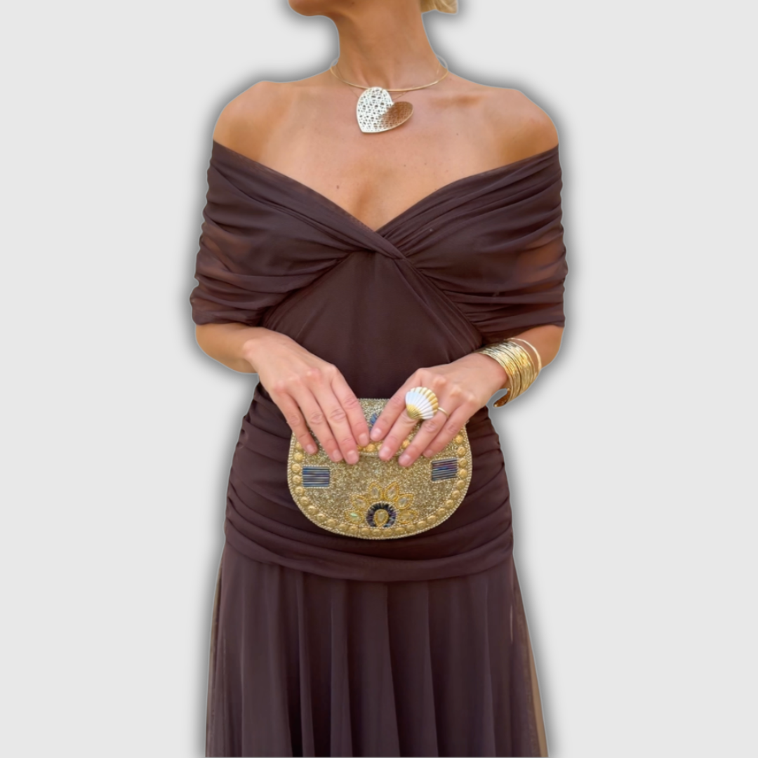 Florendra | Robe longue fleurie à col en V