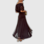Florendra | Robe longue fleurie à col en V