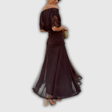 Florendra | Robe longue fleurie à col en V