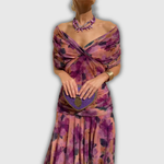 Florendra | Robe longue fleurie à col en V