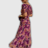 Florendra | Robe longue fleurie à col en V