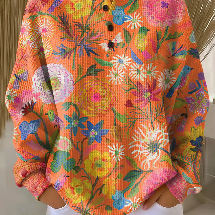 Freja | Pull à motif floral coloré
