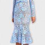 Freya – Robe midi élégante en dentelle fleurie