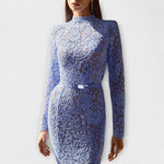 Freya – Robe midi élégante en dentelle fleurie