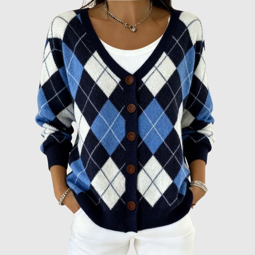 Jocasta | Cardigan à motif argyle