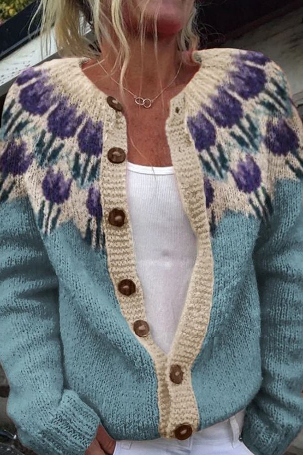 Ottoline | Cardigan à empiècement fleuri