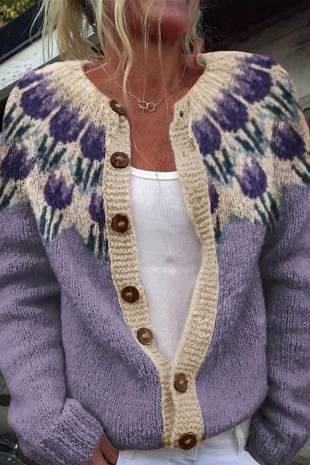 Ottoline | Cardigan à empiècement fleuri