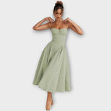 Gesine - Robe midi corset sans manches