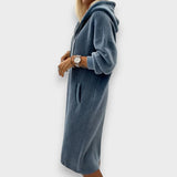 Giada | Robe à capuche décontractée en molleton gaufré