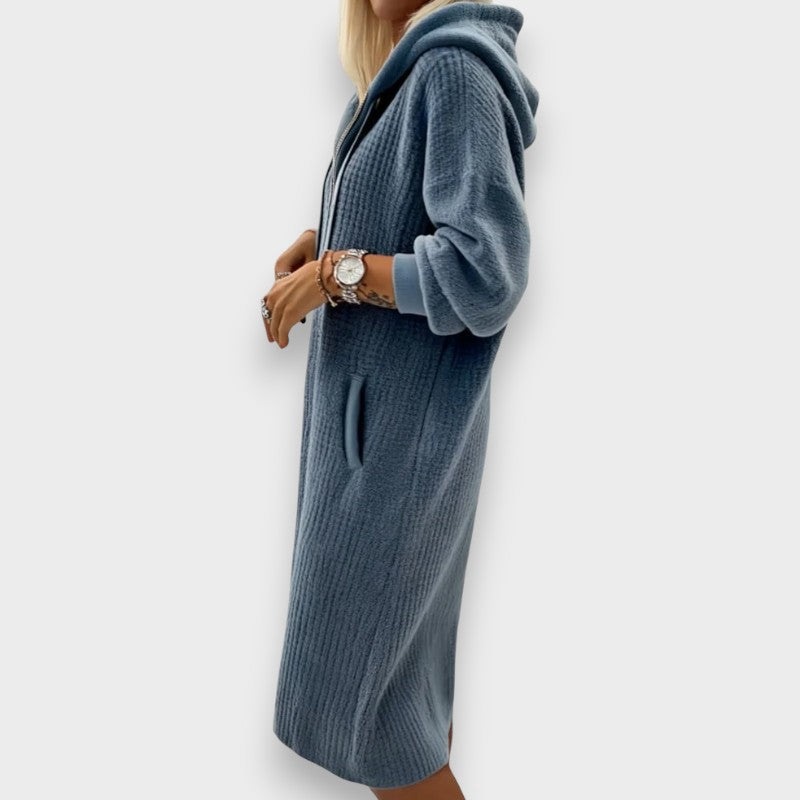 Giada | Robe à capuche décontractée en molleton gaufré