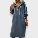 Giada | Robe à capuche décontractée en molleton gaufré
