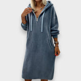 Giada | Robe à capuche décontractée en molleton gaufré