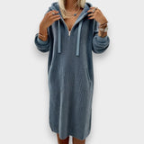 Giada | Robe à capuche décontractée en molleton gaufré