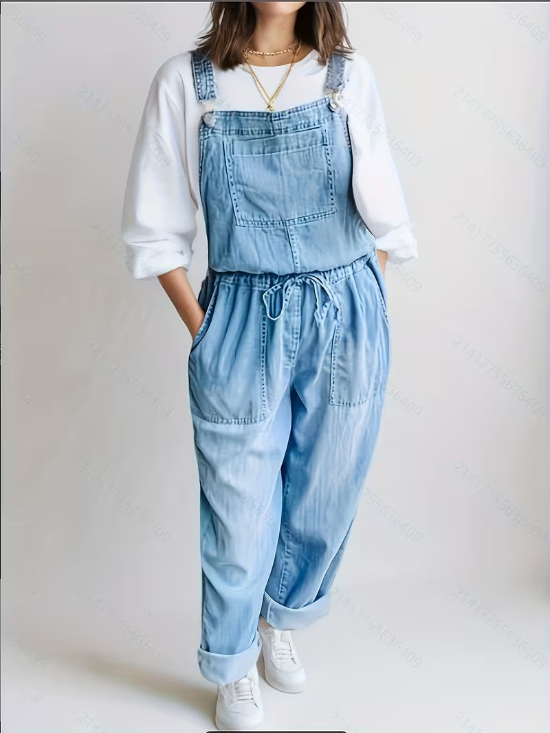 Hannah - Combinaison en denim décontractée