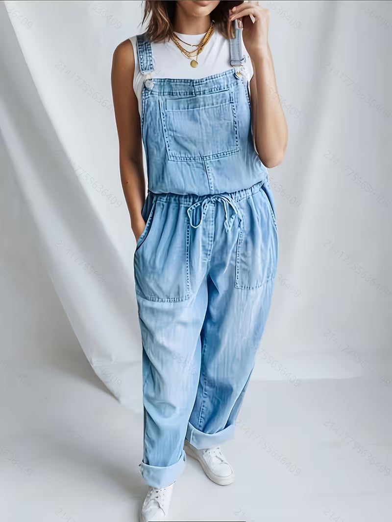 Hannah - Combinaison en denim décontractée