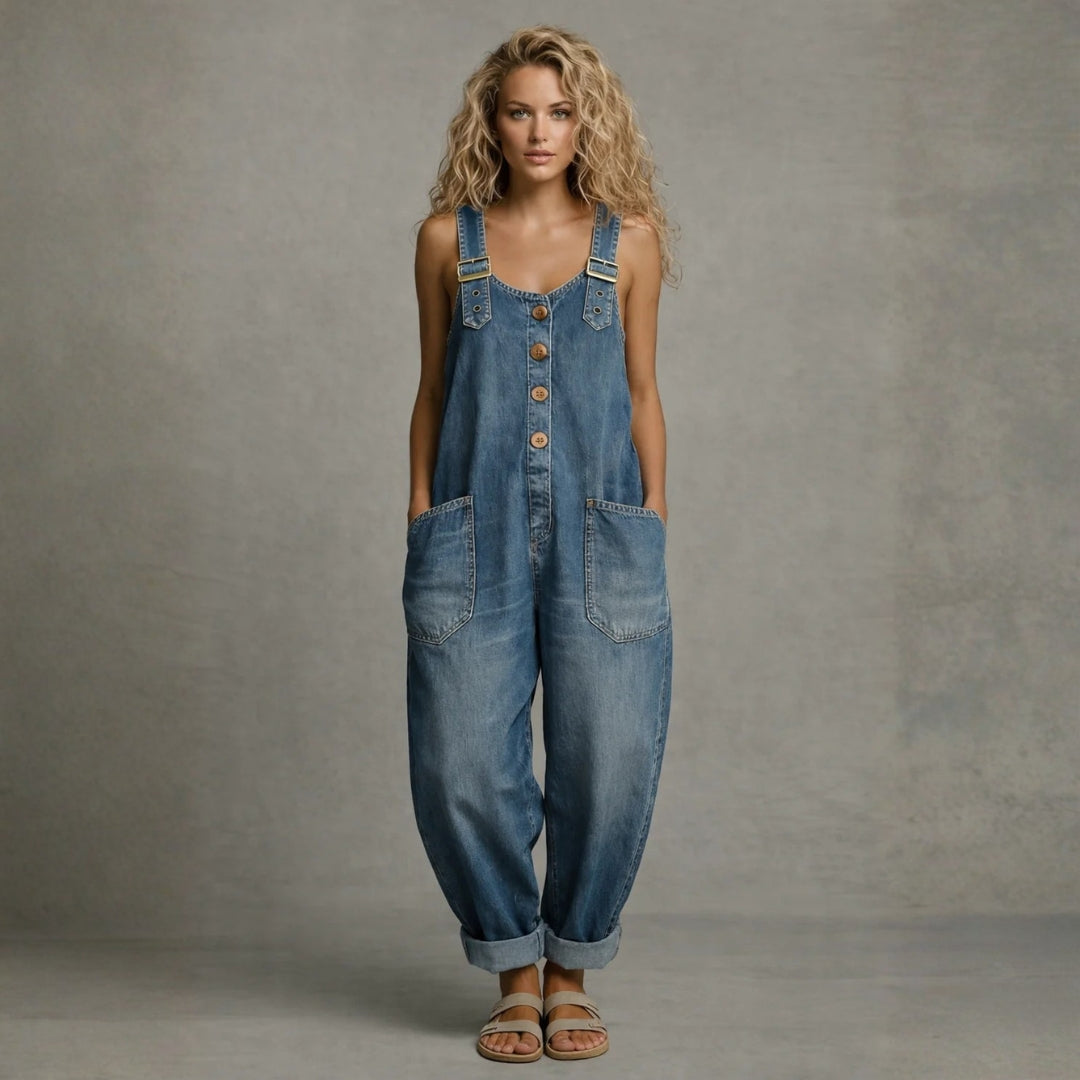 Harriet - Combinaison en denim élégante avec poches