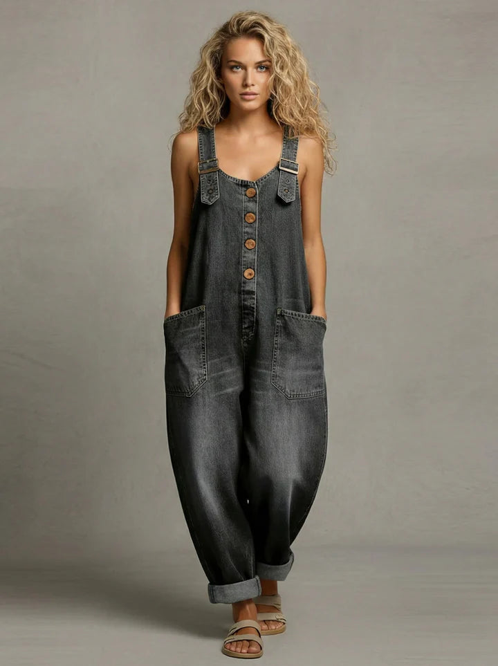 Harriet - Combinaison en denim élégante avec poches