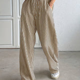 Hollis – Pantalon rayé à jambe large