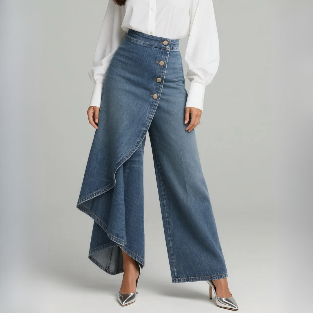 Holly - Pantalon en denim cache-cœur