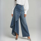 Holly - Pantalon en denim cache-cœur