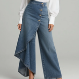 Holly - Pantalon en denim cache-cœur