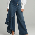 Holly - Pantalon en denim cache-cœur