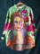 Ida | Blouse décontractée femme à imprimé portrait façon peinture à l'huile