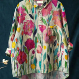 Ida | Blouse décontractée femme à motif floral vintage