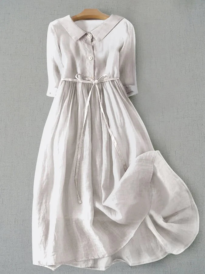 Isabel | Robe élégante à manches trois-quarts et taille nouée