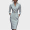 Jana | Robe droite noire élégante avec ceinture