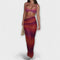 Jane - Ensemble crop top tressé dégradé et jupe superposée