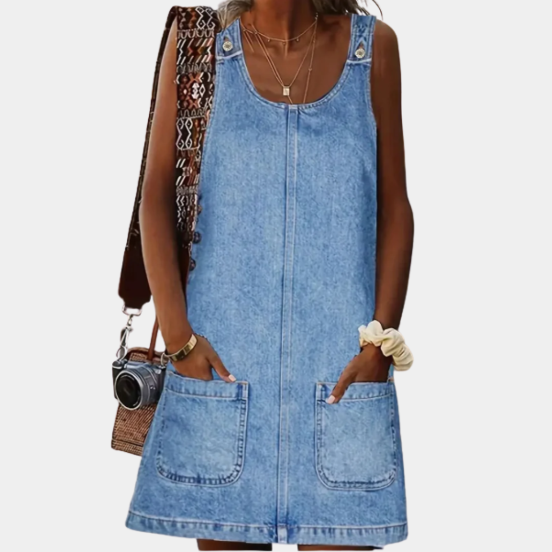Jessica - Robe en denim décontractée