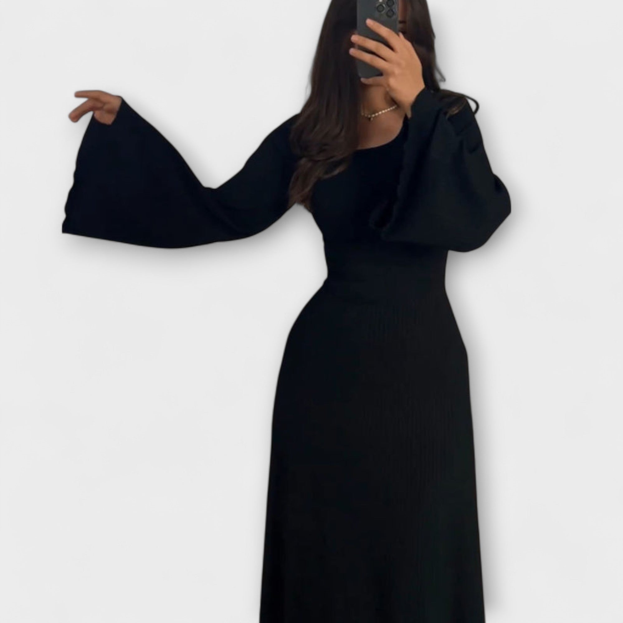 Jocelyn - Robe en maille chic à détail de taille