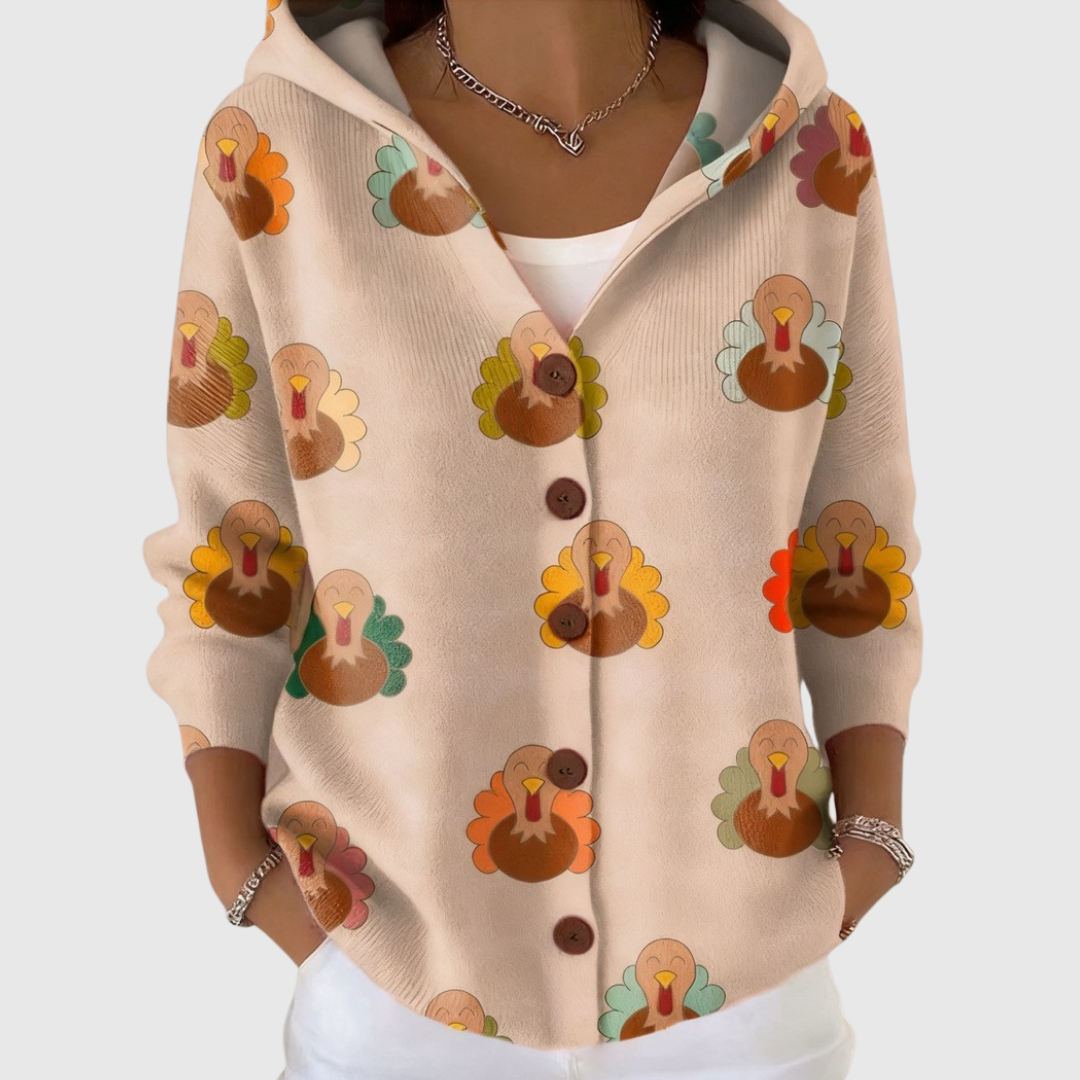 Katriona | Cardigan à motif automnal