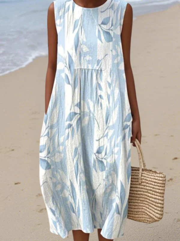 Joy - Robe midi classique à motif floral