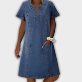 Julia | Robe en jean élégante à poche