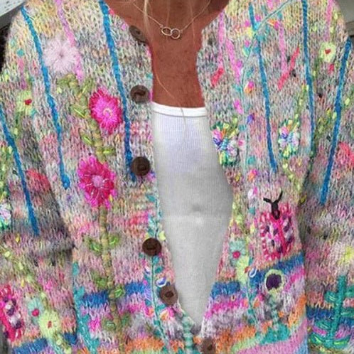 Xenia | Cardigan à imprimé fleuri coloré