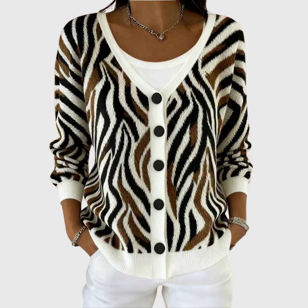 Queenie | Cardigan à motif zèbre