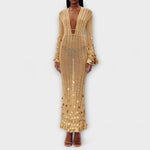 Kathleen - Goldigs, robe longue en maille