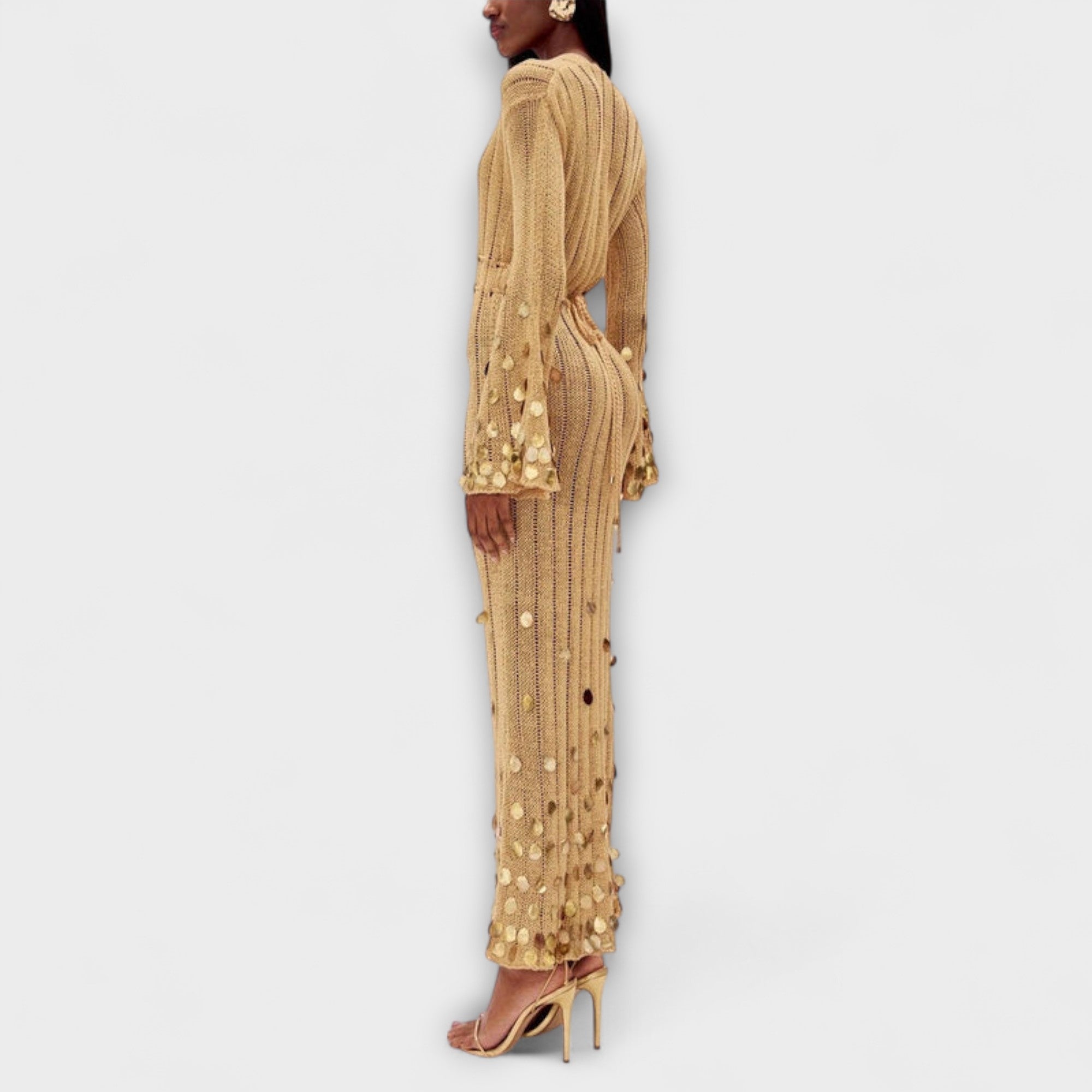 Kathleen - Goldigs, robe longue en maille