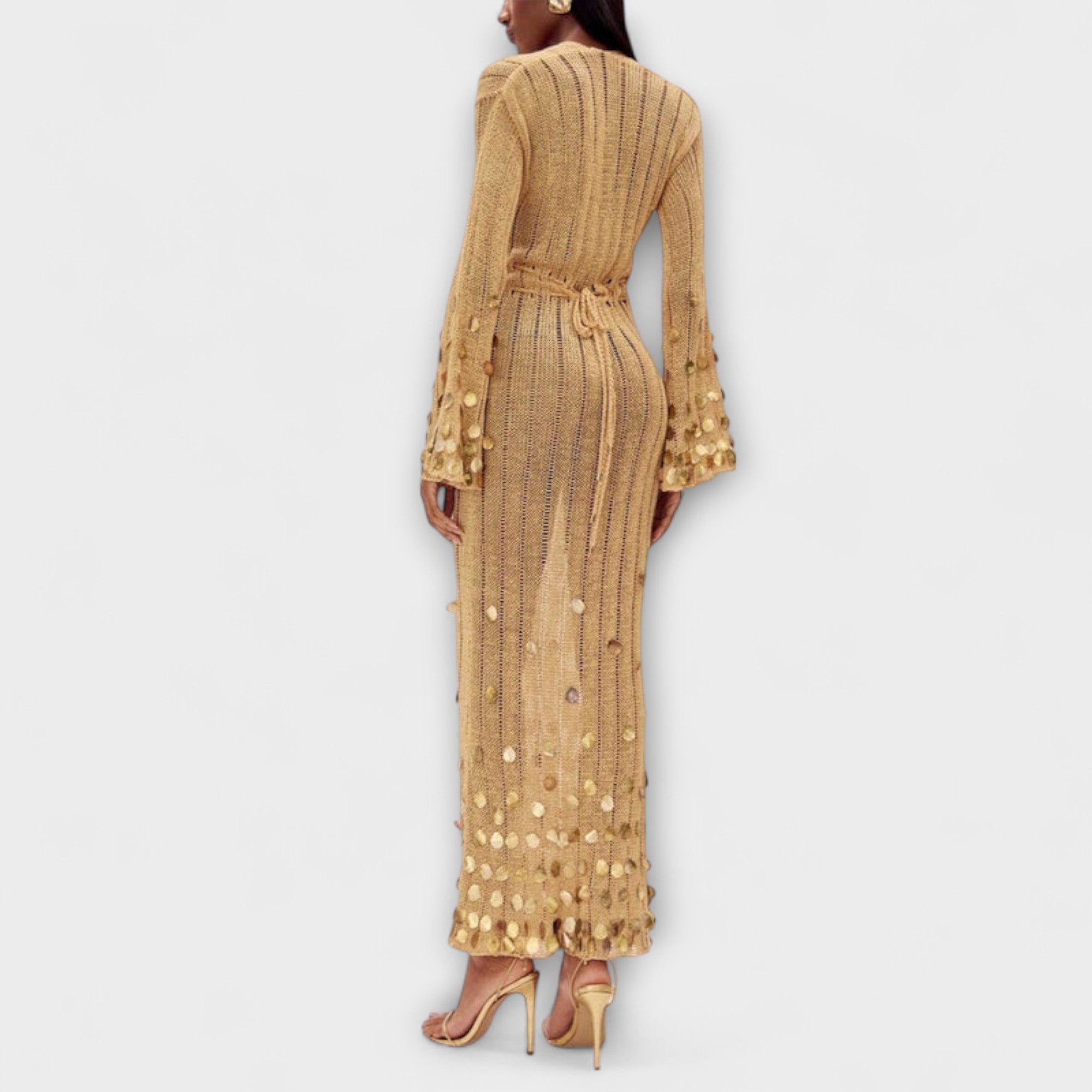 Kathleen - Goldigs, robe longue en maille