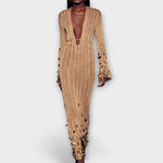 Kathleen - Goldigs, robe longue en maille