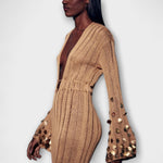 Kathleen - Goldigs, robe longue en maille