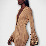 Kathleen - Goldigs, robe longue en maille